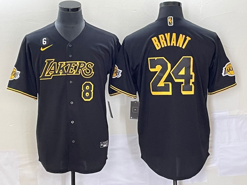 Men 2025 Los Angeles Lakers #24 Bryant black NBA Nike jersey 006